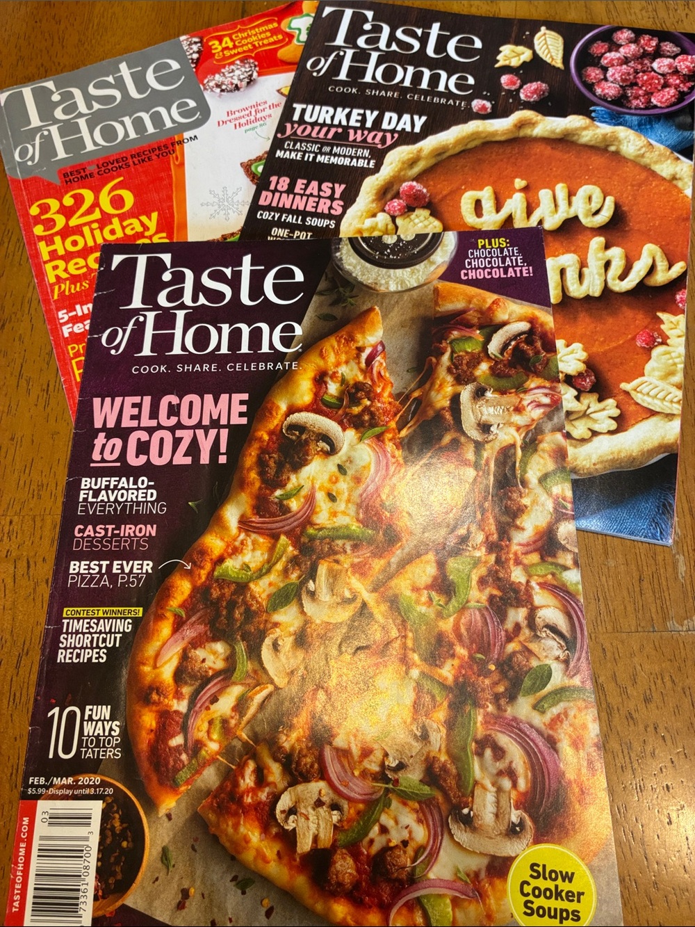 Lot of 3 Taste of Home cookbook Magazines Fall and Holiday issues